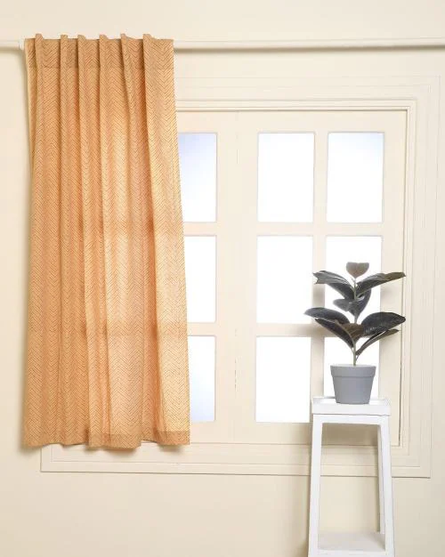 Buy Hand Dyed Handblock Print Cotton Window Curtain Online at Best