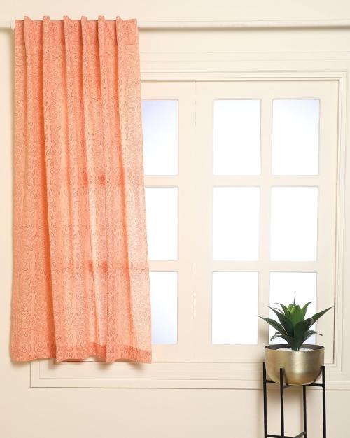 Buy HandDyed Handblock Print Cotton Window Curtain Online at Best