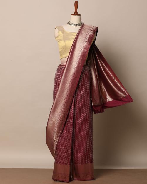 Kanjivaram South Silk Brocade Saree with Rich Pallu