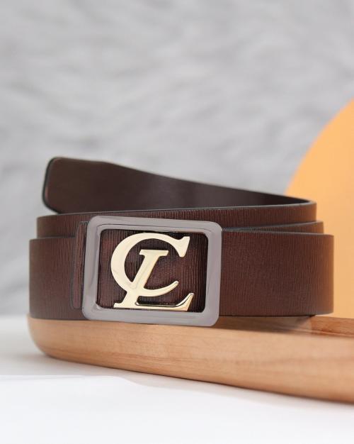 Textured Genuine Leather Belt
