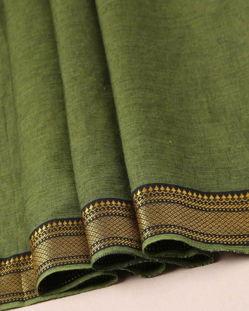 Mangalagiri Cotton Blouse Fabric with Zari Border