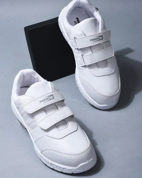 Libe boys school shoes white 8c