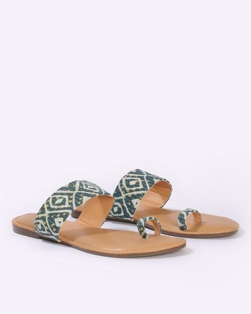 Handcraft Block Print Toe-Ring Chappal