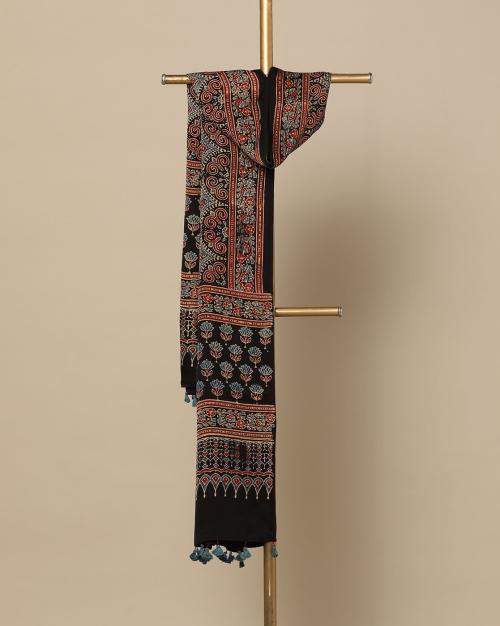 Kutch Handblock Print Ajrak Pure Modal Dupatta