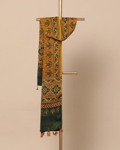 Kutch Handblock Print Ajrak Pure Modal Dupatta