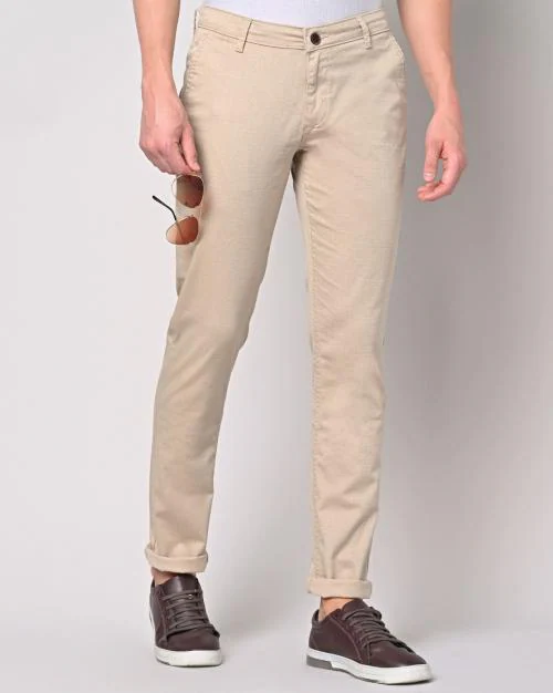 Slim Fit Flat-Front Chinos