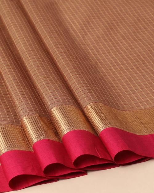 Kutch Handblock Print Ajrak Pure Cotton Blouse Fabric