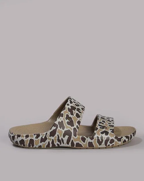 Women Classic Animal Print Double-Strap Sandals