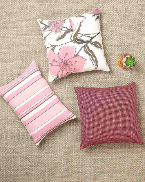 Buy Set of 3 Printed South Cotton Cushion Covers Online at Best Prices