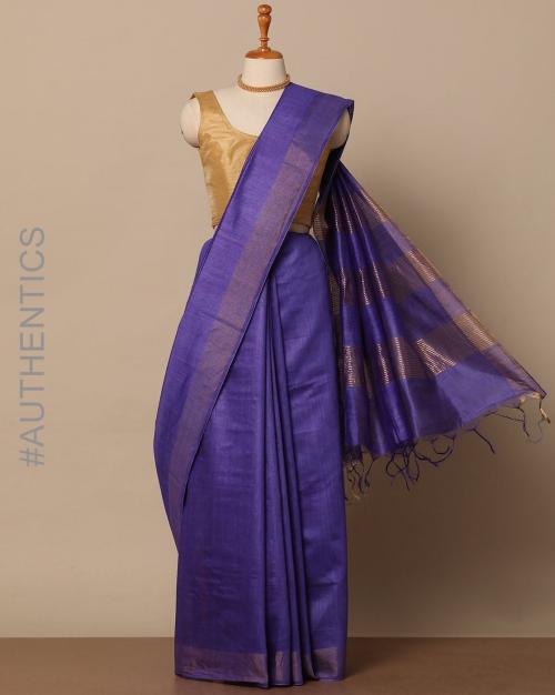 Handloom Pure Tussar Muga Silk Saree