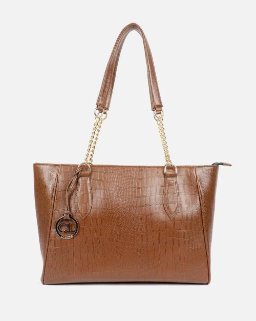 Women Croc-Embossed Tote Bag