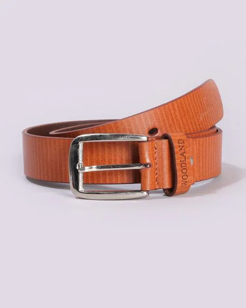 Men Striped Classic Belt