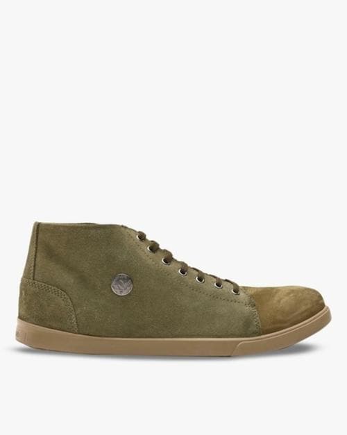 Woodland Men Olive Green Boots