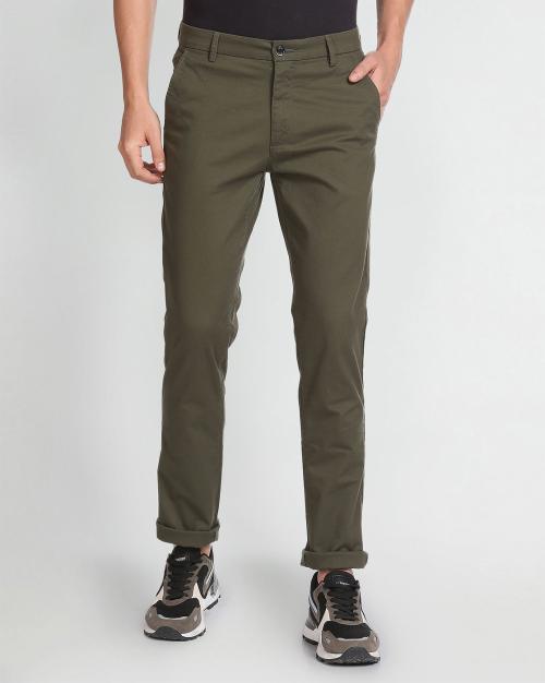Buy Men Skinny Fit Flat-Front Chinos Online at Best Prices in India ...