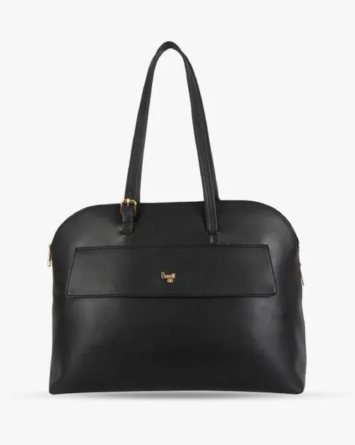 Shoulder Bag with Front Flap Pocket