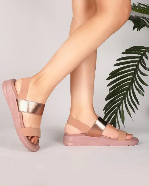 Women Dual-Strap Sandals with Slingback