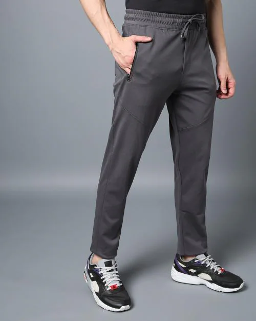 Men Panelled Straight Track Pants