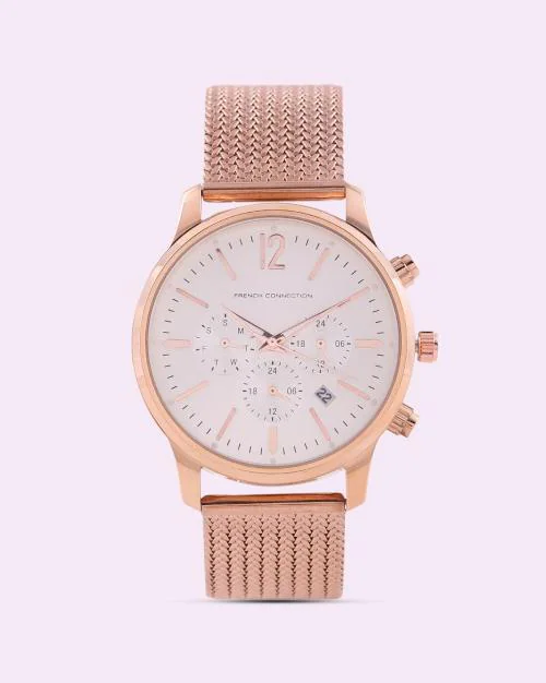 Men Rose Gold Dial Analogue Watch - FCN00056A