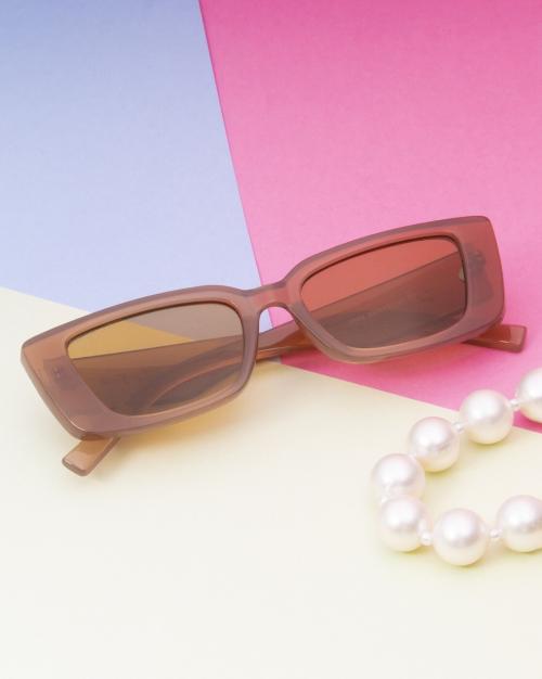 Men UV-Protected Rectangular Sunglasses - TS-5187S-NUDE