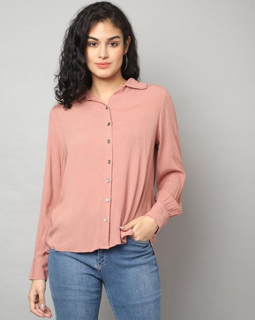 Shirt with High-Low Hem
