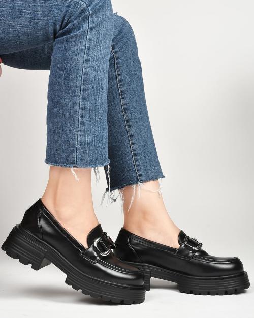 Women Platform-Heeled Loafers