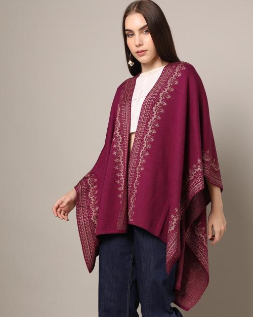 Women Relaxed Fit Kimono Shrug