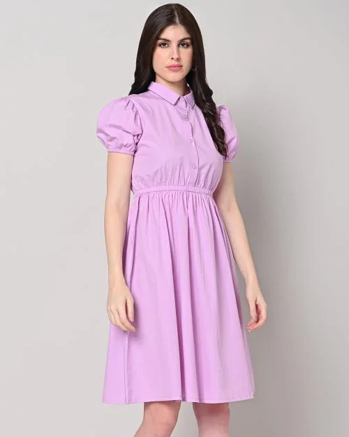 Cotton Fit & Flare Dress