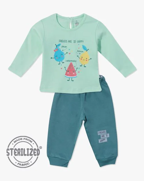 Graphic Print T-Shirt & Joggers Set