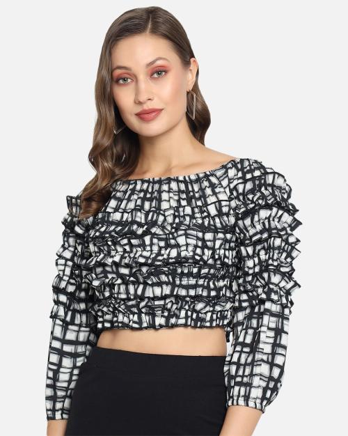 Printed Crop Top