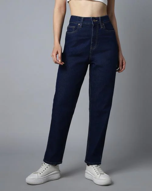 Women High-Rise Mom Fit Jeans