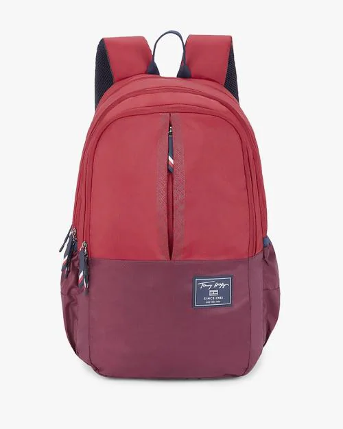 Men Colourblock Backpack with Adjustable Straps