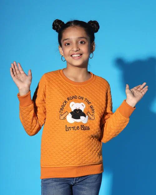 Buy Girls Graphic Applique Sweatshirt Online at Best Prices in India