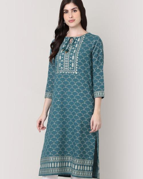 Women Printed Straight Kurta