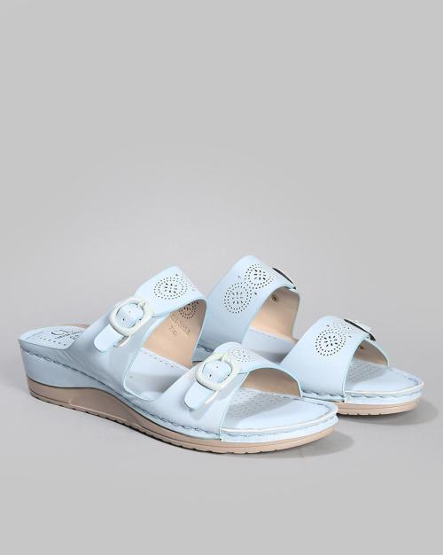 Women Dual-Strap Wedges