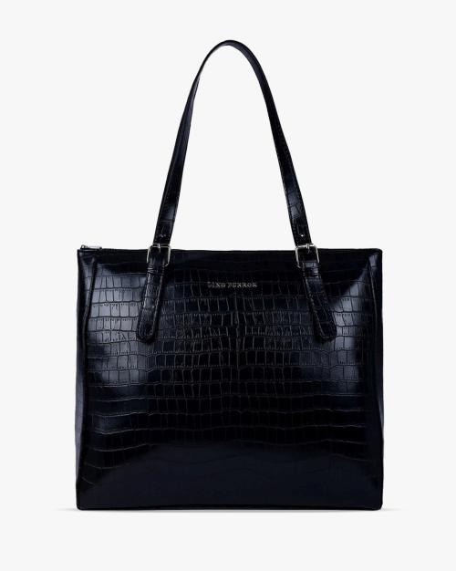 Women Croc-Embossed Tote Bag
