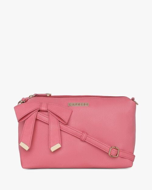 Women Sling Bag with Bow Accent