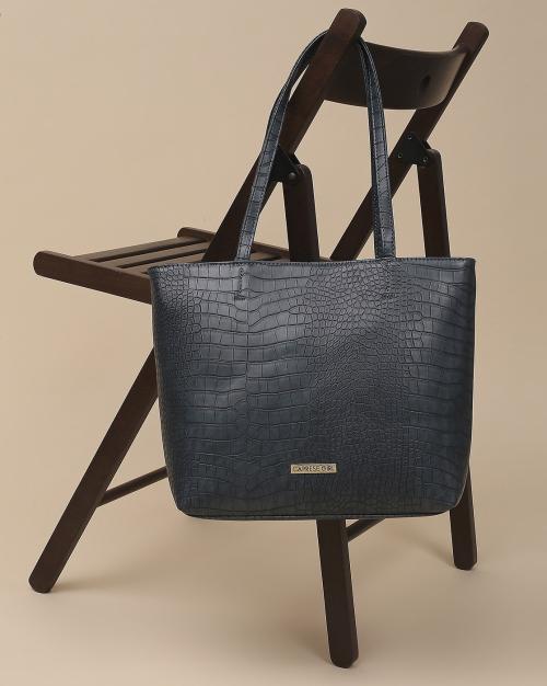 Women Croc-Embossed Tote Bag