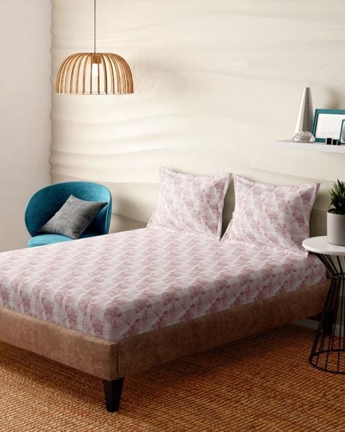 300 TC King-Size Fitted Sheet with 2 Pillow Covers