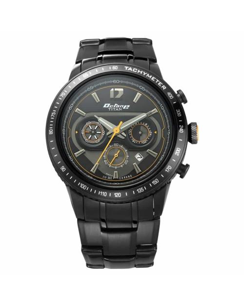 Men NP1762KM02 Octane Black Chronograph Watch