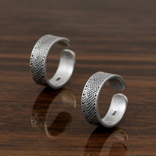MOONEYE Open Adjustable Toe Rings Pair|925 Sterling Silver Flexible Toe Ring Pair Gross Weight 5.86