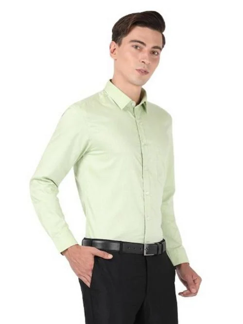 Otto L Green Plain Shirt Relax Fit Oliver_9 Size 38