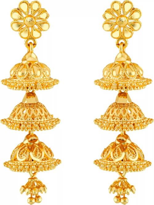 MANVEER ENTERPRISE 1 Gram Gold Earrings German Silver Tops Top Earring Jhumki Jhumkas Jumka Studs