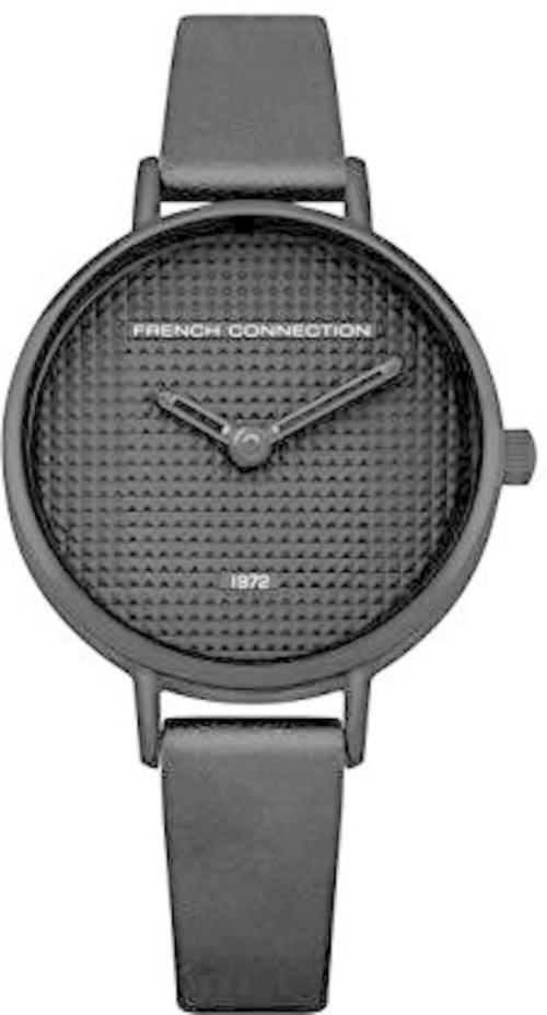 French Connection Analog Black Dial Black Strap Watch For Women
