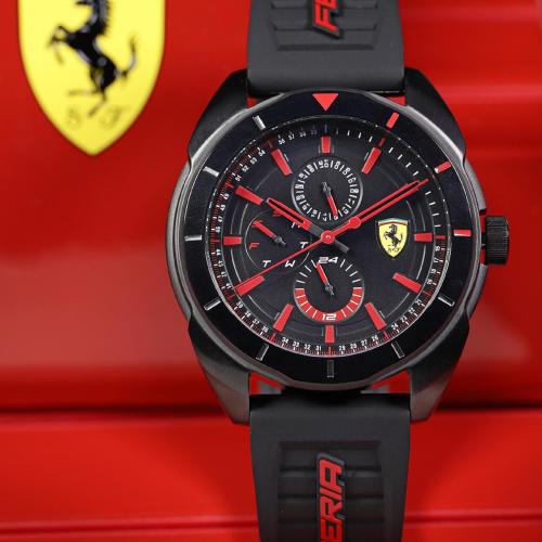 SCUDERIA FERRARI FORZA Multifunction Black Round Dial Men's Watch - 0830547