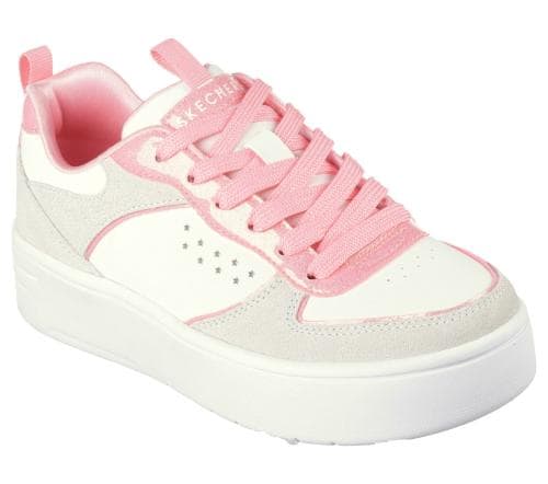 Skechers COURT HIGH - GLITTER MIX White Sneakers for Girls