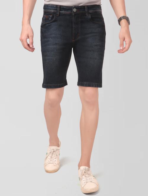 True Colors Of India Men Blackish Grey Regular Cotton Shorts