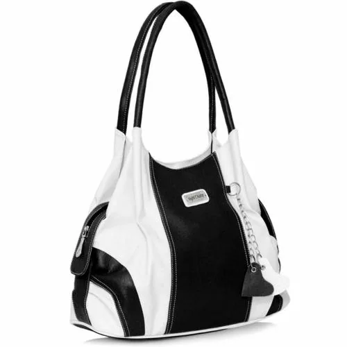 Buy Right Choice White Artificial Leather Shoulder Bag White And Black
