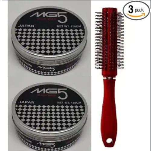 Pink Spirit cosmetics HAIR STYLING WAX, HAIR WAX, HAIR GEL, HAIR STYLING CREAM, MG5 HAIR WAX FOR MEN AND WOMEN, PACK OF 2 / red hair comb