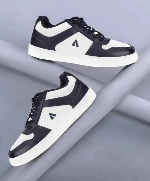 Aqualite Mens Navy Blue, White Sneakers
