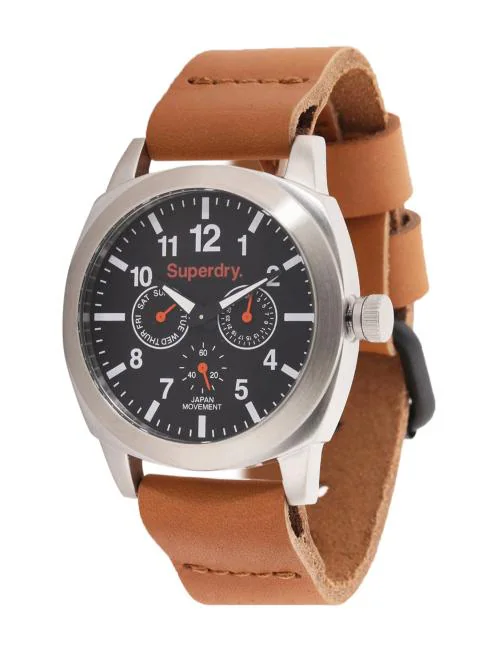 Superdry Thor Multifunction Black Round Dial Men Watch - SYG104BB